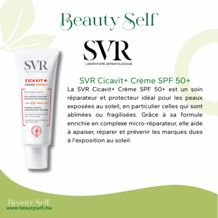 Crème Réparatrice Solaire SPF 50+ – SVR Cicavit+ | Peaux Fragilisées & Exposées
