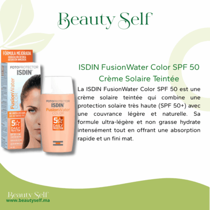 FusionWater Color SPF50 – ISDIN | Crème Solaire Teintée Haute Protection & Fini Naturel