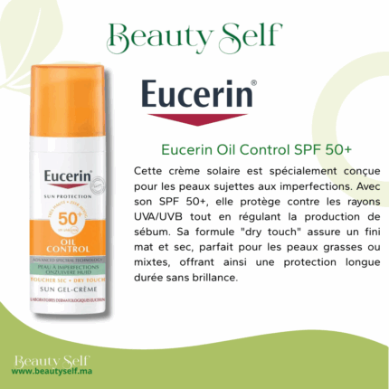 Crème Solaire Peaux Grasses – Eucerin Oil Control SPF 50+ | Fini Mat Longue Durée