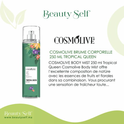 Brume Corporelle Tropical Queen – Cosmolive | Body Mist 250 ml aux Notes Fruitées et Florales