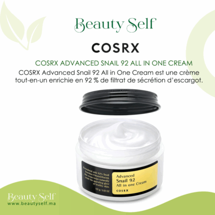 COSRX Advanced Snail 92 All in One Cream – Crème Réparatrice et Hydratante à 92% de Filtrat d'Escargot