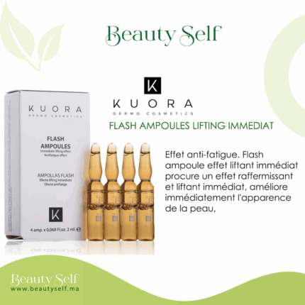 Flash Ampoules Lifting Immédiat – KUORA | Effet Raffermissant & Anti-Fatigue Immédiat