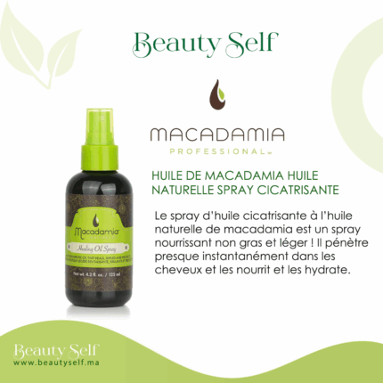 Spray Huile Cicatrisante – Macadamia Professional | Soin Léger Non Gras pour Cheveux Secs & Abîmés