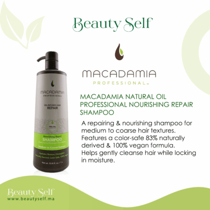 Shampoing Nourrissant Réparateur – Macadamia Professional | Cheveux Moyens à Épais, Vegan & Naturel
