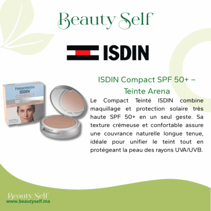 ISDIN Compact Crème Teintée SPF 50+ – Haute Protection & Teint Unifié | 10g