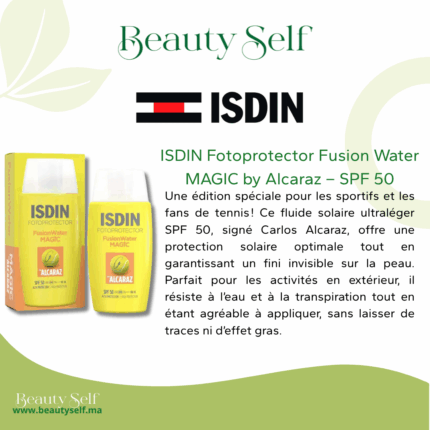 ISDIN Fusion Water MAGIC SPF 50 – Édition Carlos Alcaraz | Fluide Solaire Sport & Outdoor