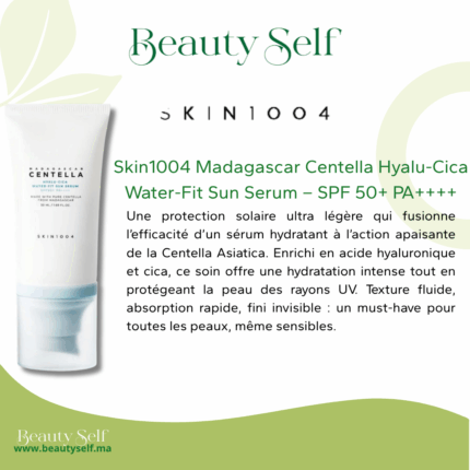 Skin1004 Water-Fit Sun Serum SPF 50+ PA++++ – Solaire Sérum Centella & Hyaluronique Ultra-Léger | 50 ml