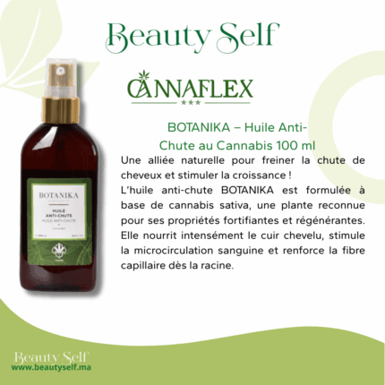 Huile Anti-Chute au Cannabis BOTANIKA 100 ml – Soin Fortifiant & Croissance des Cheveux