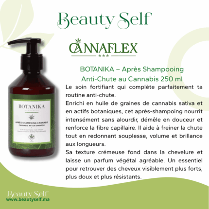 BOTANIKA – Après-Shampoing Anti-Chute au Cannabis 250 ml | Soin Fortifiant & Démêlant Naturel
