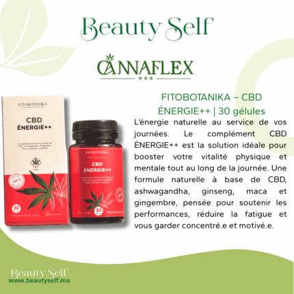 FITOBOTANIKA – CBD Énergie++ 30 gélules | Vitalité, Concentration & Réduction de la Fatigue