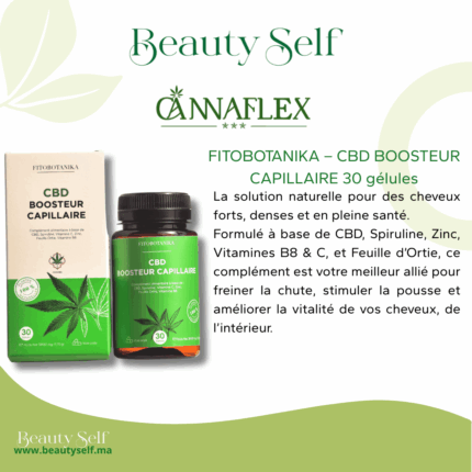 FITOBOTANIKA – CBD Boosteurr Capillaire 30 gélules | Croissance, Force & Vitalité des Cheveux