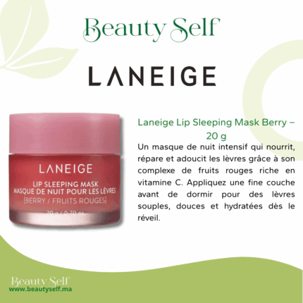 Laneige Lip Sleeping Mask Berry – Masque de Nuit Lèvres Hydratant et Réparateur (20 g)